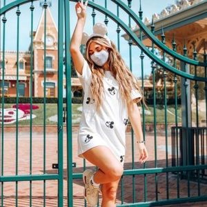 Zara Embroidered Mickey Mouse T-Shirt Dress | Size M